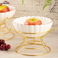 صحن تقديم عميق بساند مذهب