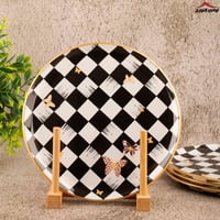 طقم صحون تقديم حلا ماكينزي تركي أبيض و أسود