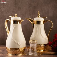 طقم ترامس سيدار لؤلؤي مذهب