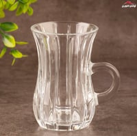 طقم بيالات مع فناجين تركي ابيض مذهب 18 قطعة غاليري