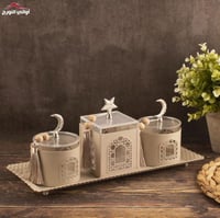 طقم ضيافة بصينية ثلاثي (وجدان)