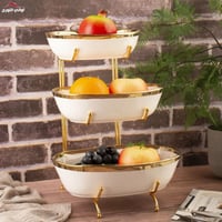 طقم صحون فواكه ثلاثي