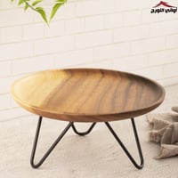 صحن تقديم خشب دائري بستاند