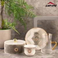 طقم بيالات وفناجين لورا 20 قطعة رمادي