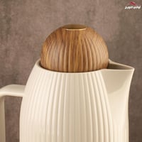 طقم ترامس ديفا رمادي فاتح مع خشبي