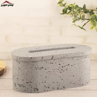 علبة مناديل رمادي