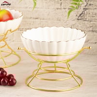 صحن تقديم عميق بساند مذهب