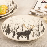 صحن دائري الغزال البري