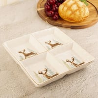 صحن مقسم رباعي الغزال