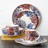 صحن دائري أبيض مورد