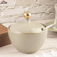 طقم بيالات وفناجين اريج أخضر رمادي