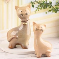 طقم مجسم قطط (قطعتين)