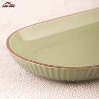 صحن بيضاوي مضلع ملون سدني أخضر