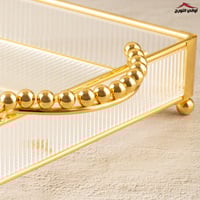 تبسي مستطيل اكريلك مذهب