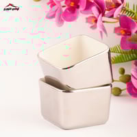 صحون مكسرات تارا فضي ثلاثي بقاعدة كروم