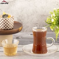 طقم بيالات وفناجين زجاج مثلج