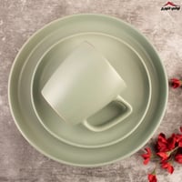 طقم عشاء صوفيا 16 قطعة أخضر فاتح