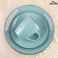 طقم عشاء نورا 16 قطعة أزرق