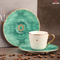 طقم ركوة وأكواب لورا أخضر