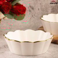 بادية دائري ابيض مذهب دانه