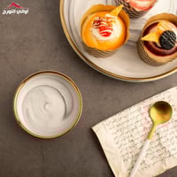 صحن صغير ماربل أبيض /رمادي