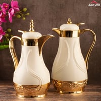 طقم ترامس سيدار لؤلؤي مذهب