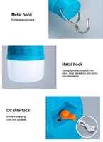 مصباح شمسي القوة 100واط قابل لاعادة الشحن USB/حبتي...