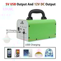 منظومة طاقة شمسية 12 أمبير - 4 لمبات وشحن جوالات