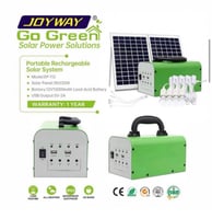 منظومة طاقة شمسية 12 أمبير - 4 لمبات وشحن جوالات