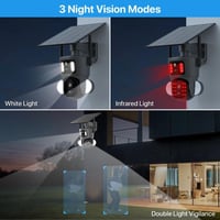 كاميرا مراقبة بالطاقة الشمسية - 6 ميجابكسل مع عدست...