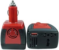 محول سيارة 150 واط - من ولاعة إلى فيش ثلاثي