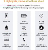 بطارية متنقلة للرحلات بسعة عالية 60,000 ملّي أمبير...