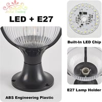 لمبة أسوار المباني تعمل بالطاقة الشمسية بإضاءة بيض...