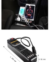 محول طاقة السيارة الذكي - قوة 200 واط لشحن وتشغيل...