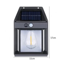 فانوس شمسي بـ 2 لمبات مع مستشعر حركة