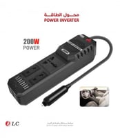 محول طاقة السيارة الذكي - قوة 200 واط لشحن وتشغيل...