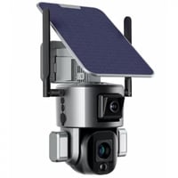 كاميرا مراقبة بالطاقة الشمسية مزدوجة العدسة - 4K