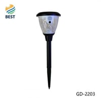 عمود إنارة حدائق بالطاقة الشمسية - إضاءة أصفر وأبي...