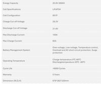 بطارية ليثيوم (5KW) – (200Ah) عالية الأداء