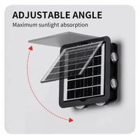 كشاف ديكور طاقة شمسية - إضاءة صفراء بـ 8 عدسات