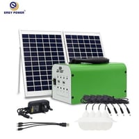 منظومة طاقة شمسية 12 أمبير - 4 لمبات وشحن جوالات