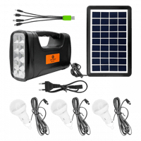 جهاز طاقة شمسية مع 3 لمبات وشحن جوالات