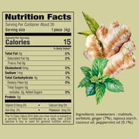 حلوى الزنجبيل بنكهة النعناع خالي من السكر 105 جرام