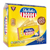 سكاي فليكس كراكرز بسكويت نكهة الثوم - 10 حبات مغلف...
