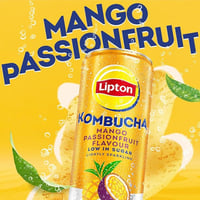 ليبتون كومبوتشا سكر خفيف مانجو وفاكهة الباشن 250 م...