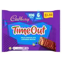 كادبوري تايم اوت بسكويت ويفر بالشوكولاتة 6 عبوات