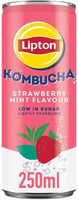 ليبتون كومبوتشا سكر خفيف الفراولة والنعناع 250 مل