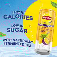 ليبتون كومبوتشا سكر خفيف مانجو وفاكهة الباشن 250 م...