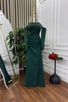 فستان سهره فخم لون أخضر - فساتين سهره