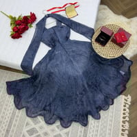 فستان ناعم للعيد مع وشاح طويل - فساتين العيد